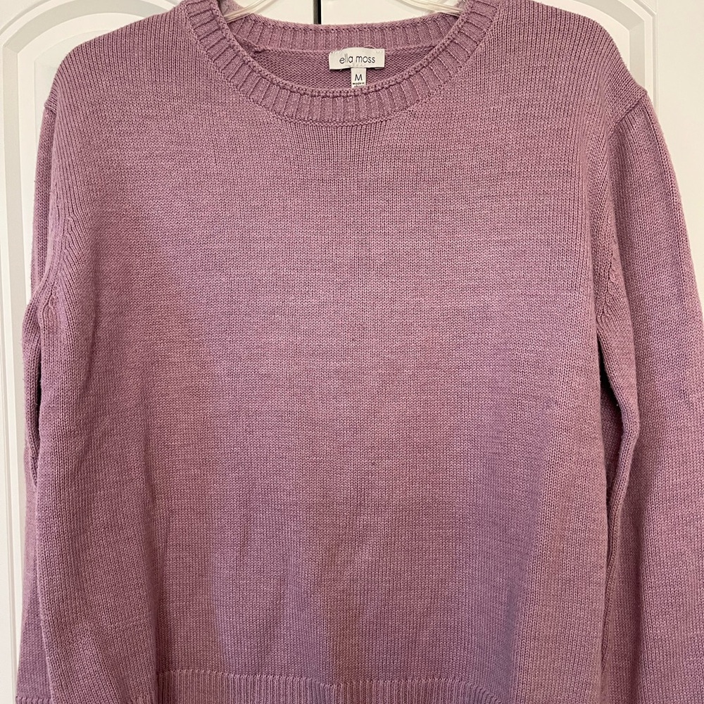 Ella Moss Lavender Crew Neck Sweater